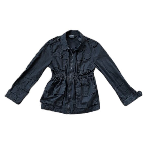 Norma Kamali Black Utility Jacket Coat Women's Size Medium - Picture 3 of 9